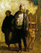 Honore Daumier Wandering Saltimbanques Spain oil painting artist